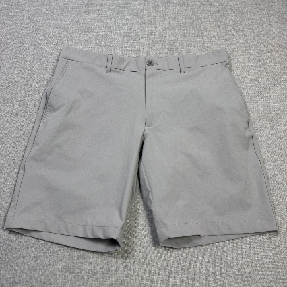 Holderness & Bourne Performance Golf Chino Shorts Mens 35 Gray Polyester